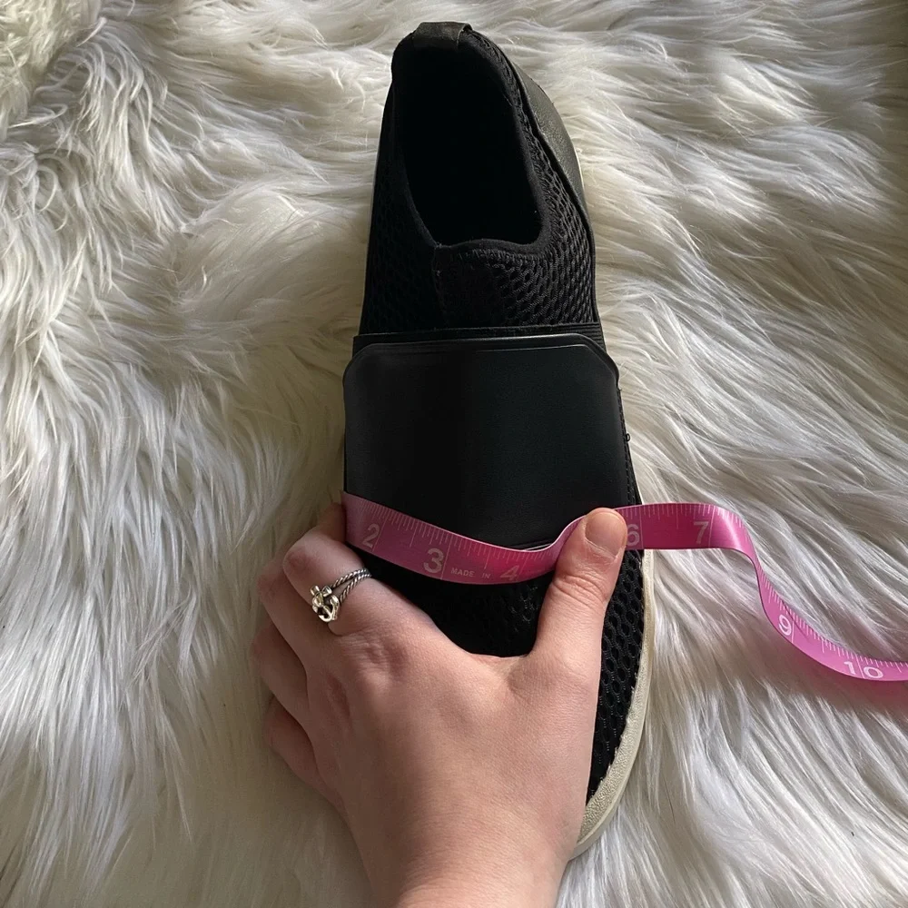 Zara Man size 44 black fabric & leather material sneakers slip ons loafers